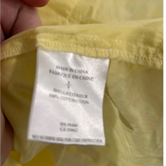 Theory yellow button down/up top long sleeve with pockets “marandel” - Picture 6 of 10